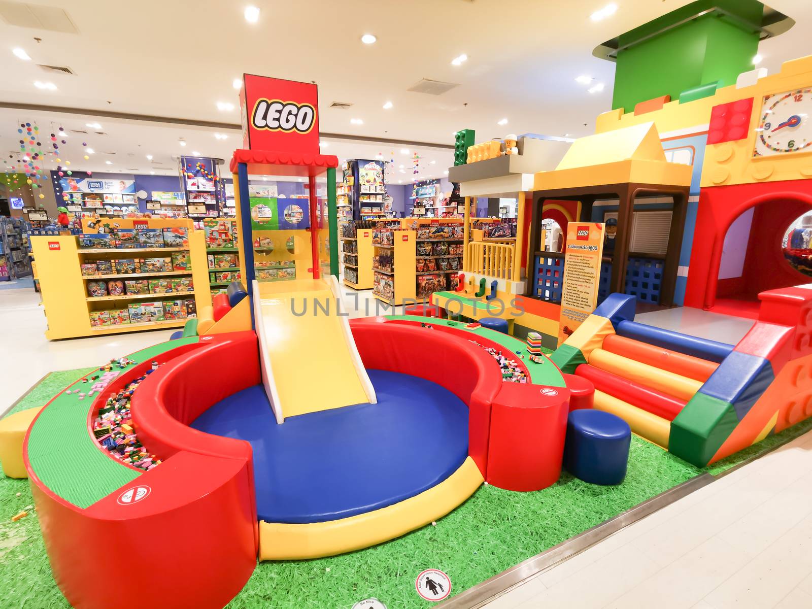 Editorial: Lego shopping mall, Bangkok, Thailand, 2nd September 2019. Lego shopping mall at Central Chidlom in Bangkok, Thailand.