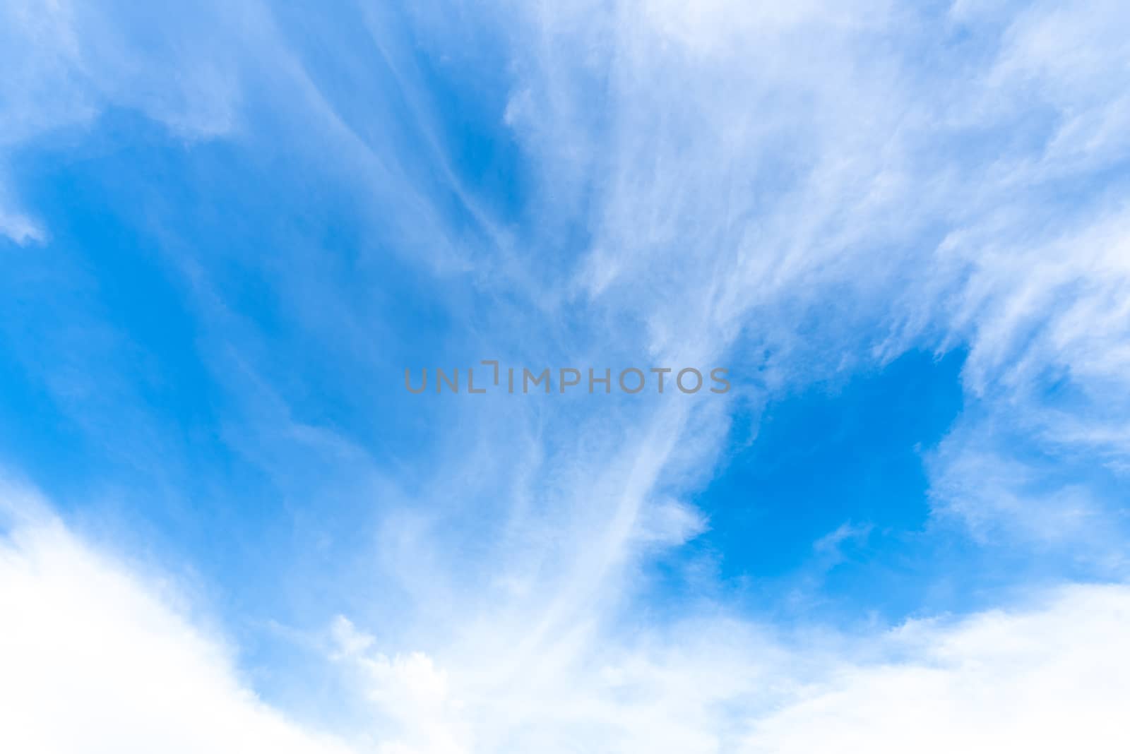 The nature of blue sky with cloud in the morning. by animagesdesign