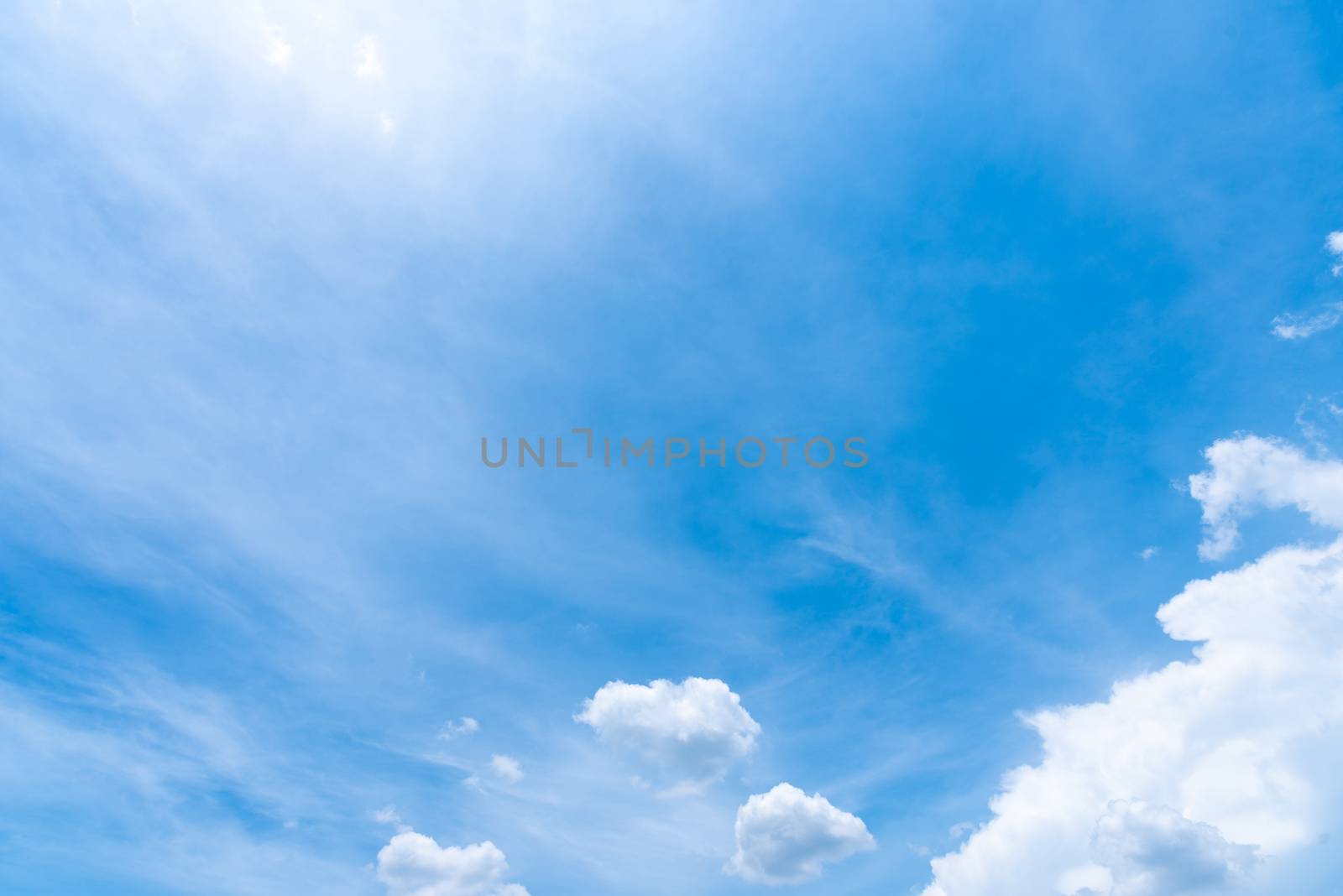 The nature of blue sky with cloud in the morning.