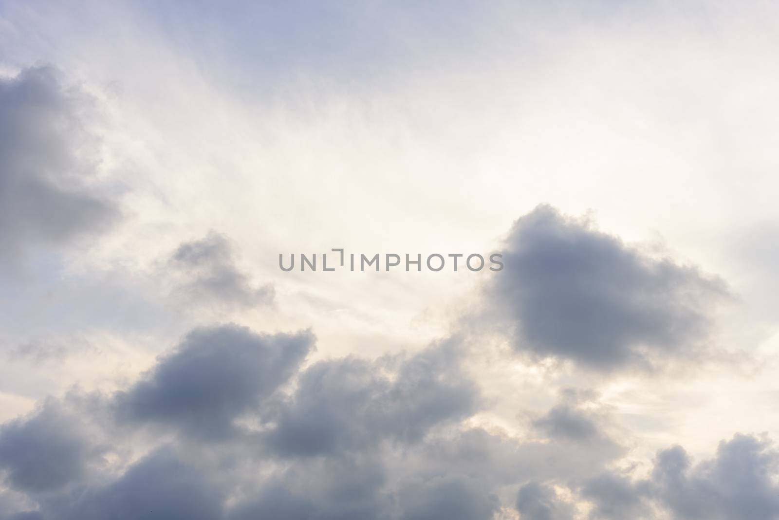 The nature of blue sky with cloud in the morning. by animagesdesign