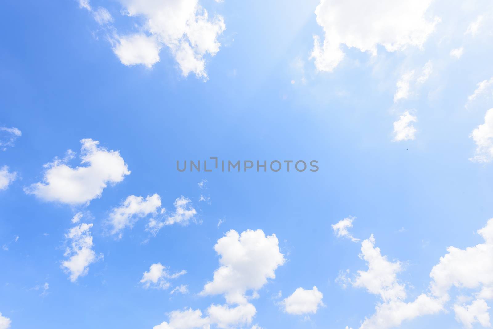 The nature of blue sky with cloud in the morning. by animagesdesign