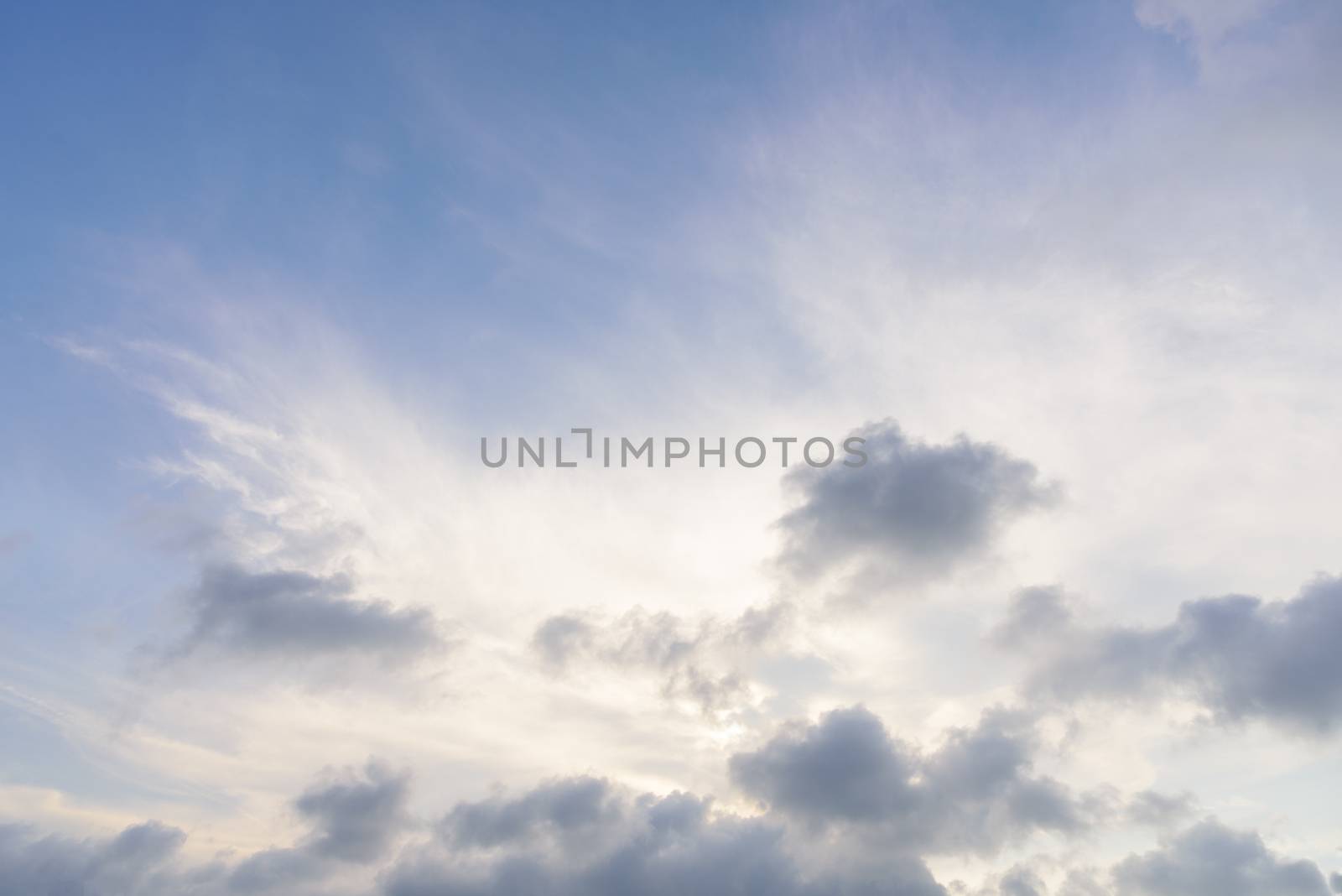 The nature of blue sky with cloud in the morning.