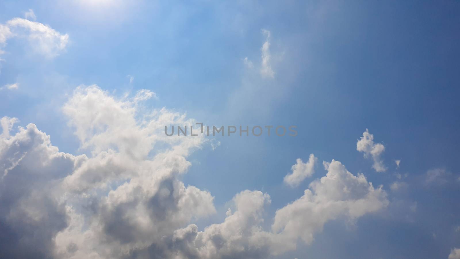 The nature of blue sky with cloud in the morning.