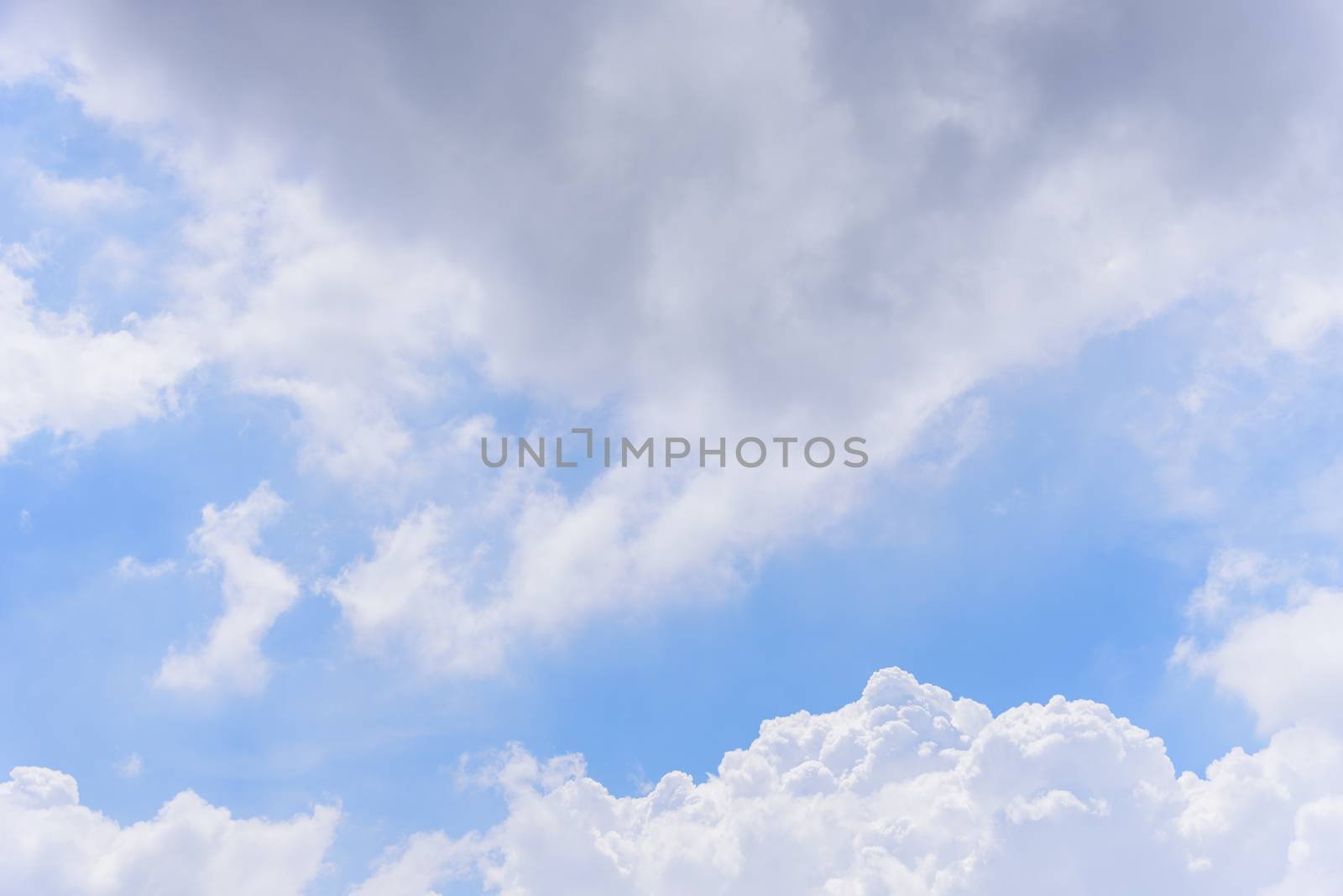 The nature of blue sky with cloud in the morning. by animagesdesign