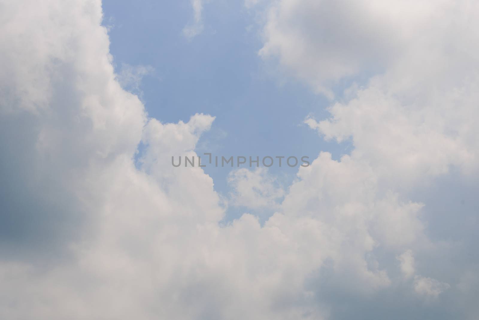 The nature of blue sky with cloud in the morning. by animagesdesign