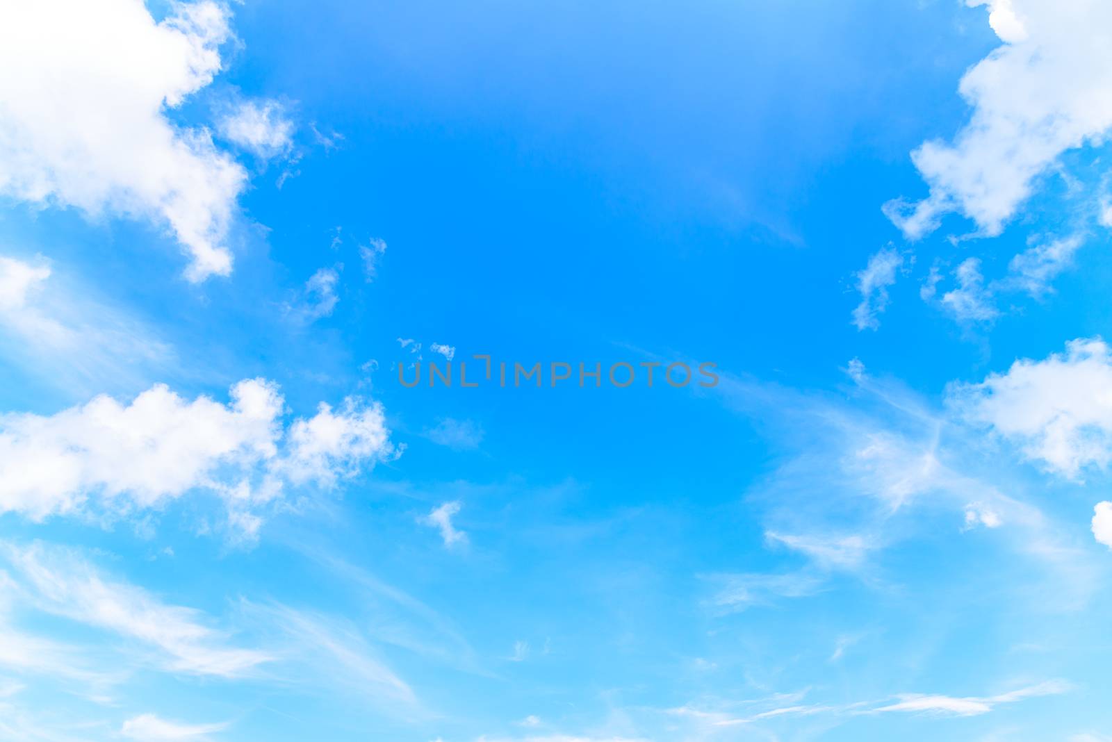 The nature of blue sky with cloud in the morning. by animagesdesign