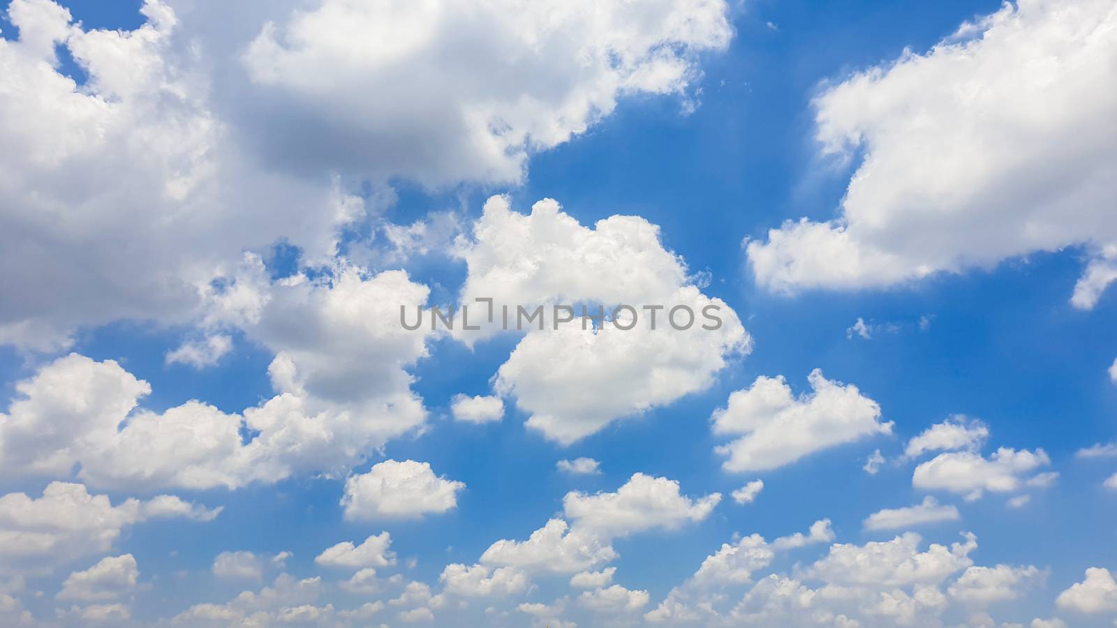 The nature of blue sky with cloud in the morning. by animagesdesign