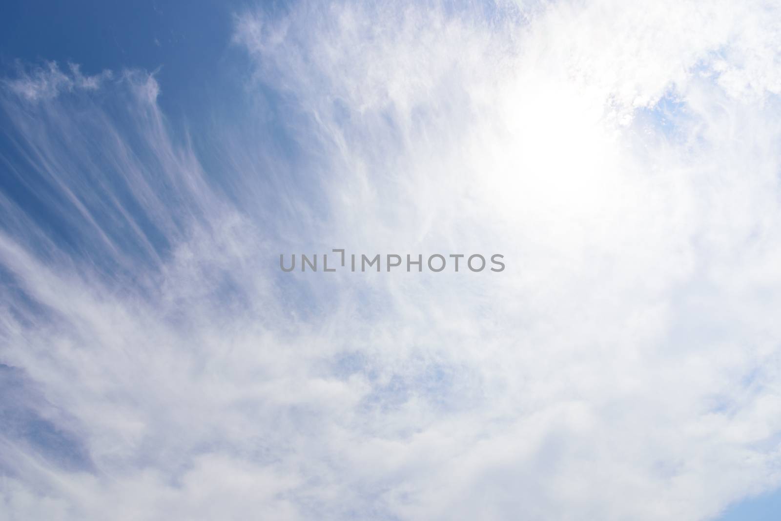 The nature of blue sky with cloud in the morning.