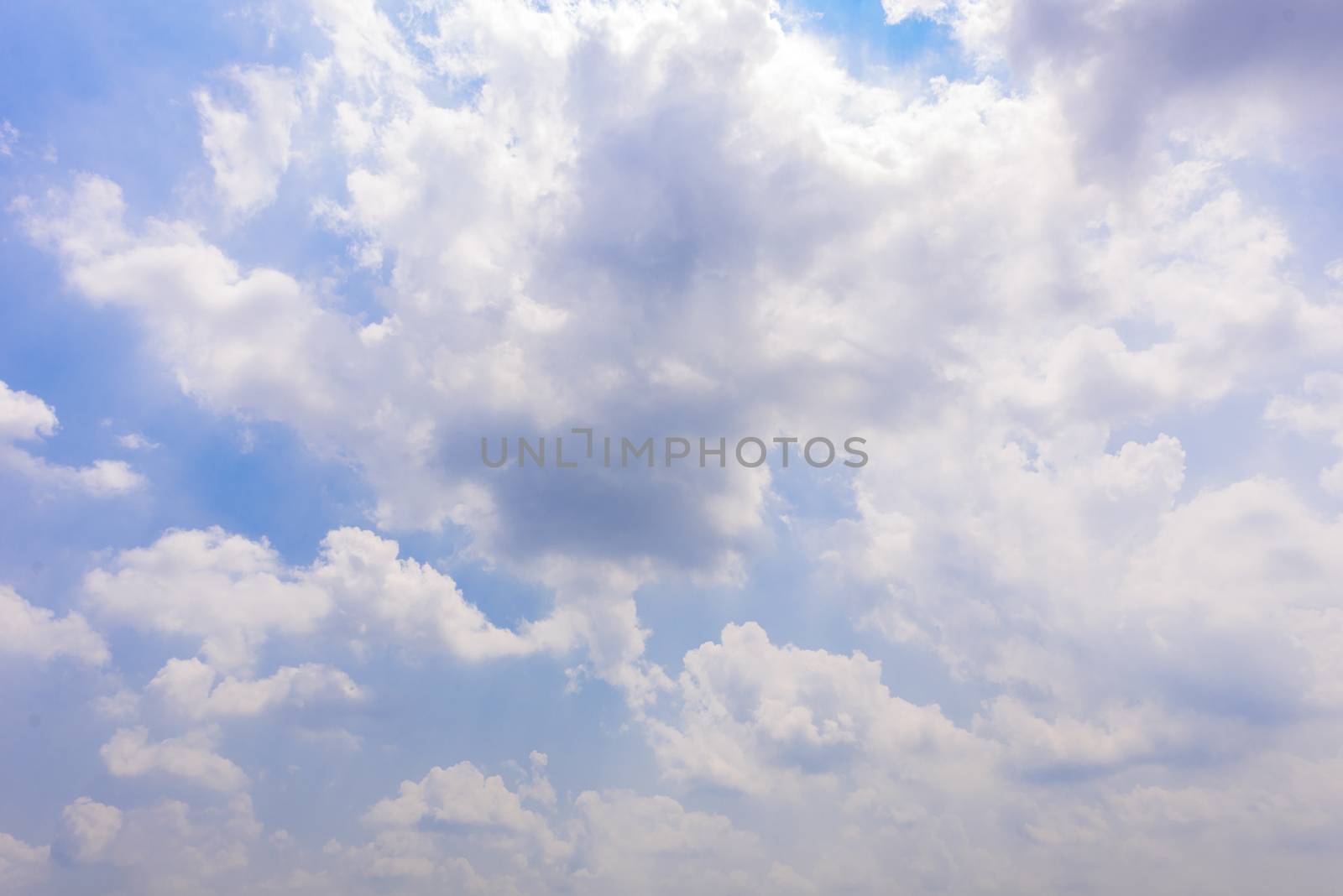 The nature of blue sky with cloud in the morning. by animagesdesign