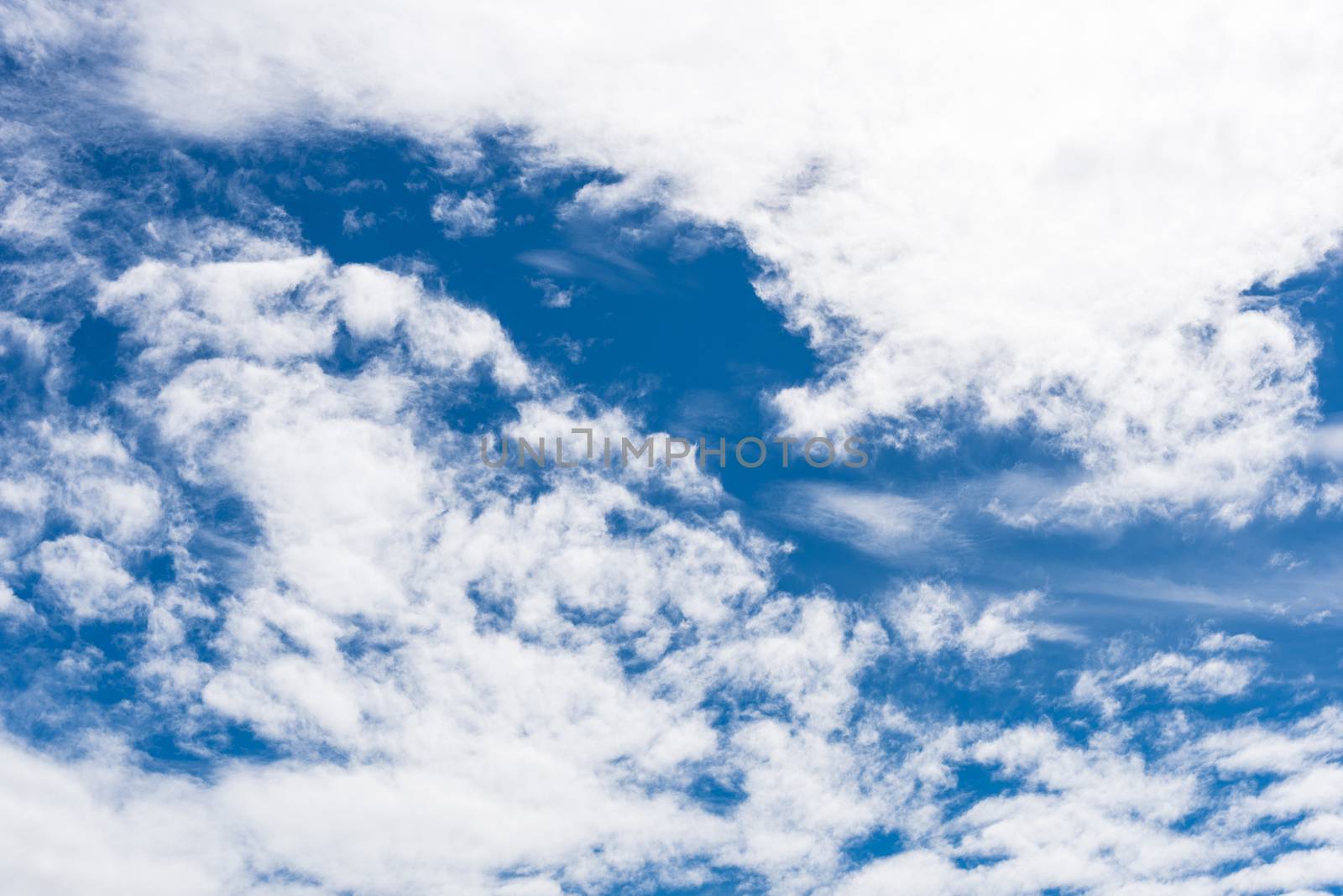 The nature of blue sky with cloud in the morning. by animagesdesign