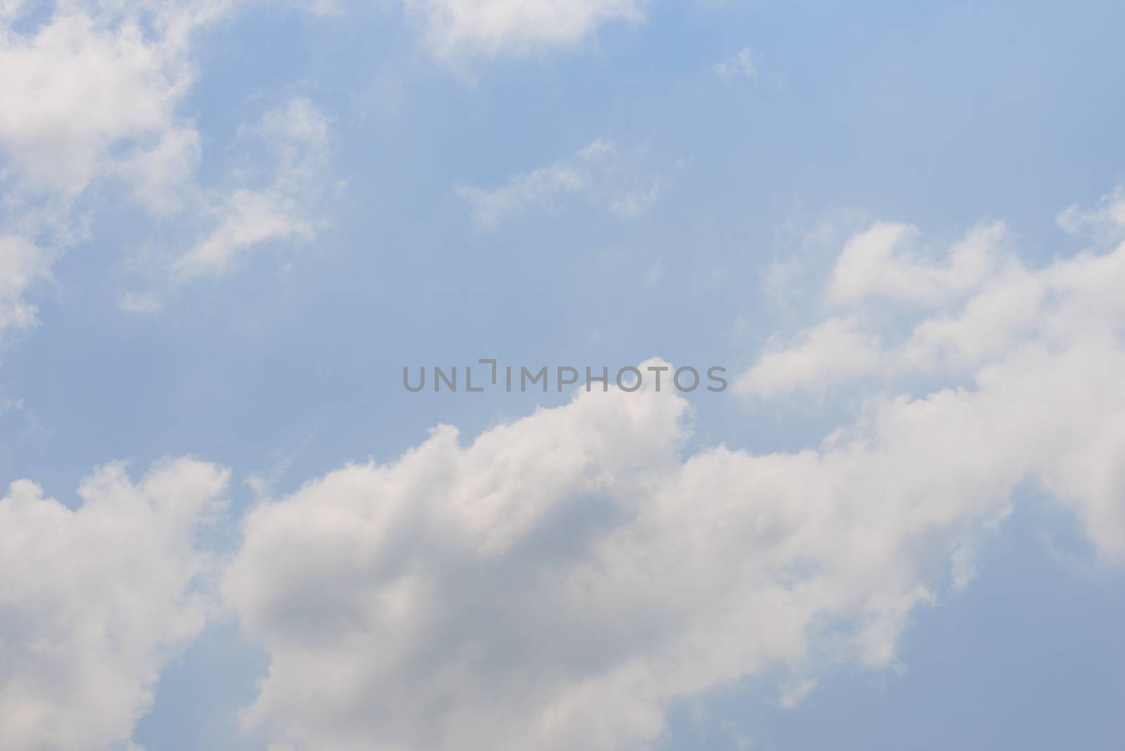 The nature of blue sky with cloud in the morning. by animagesdesign