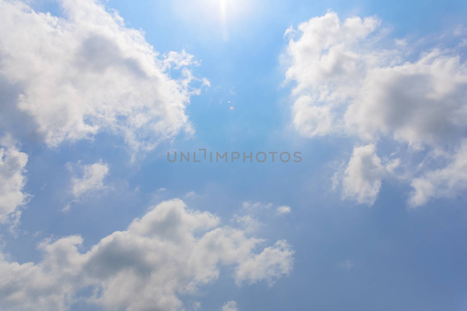 The nature of blue sky with cloud in the morning.