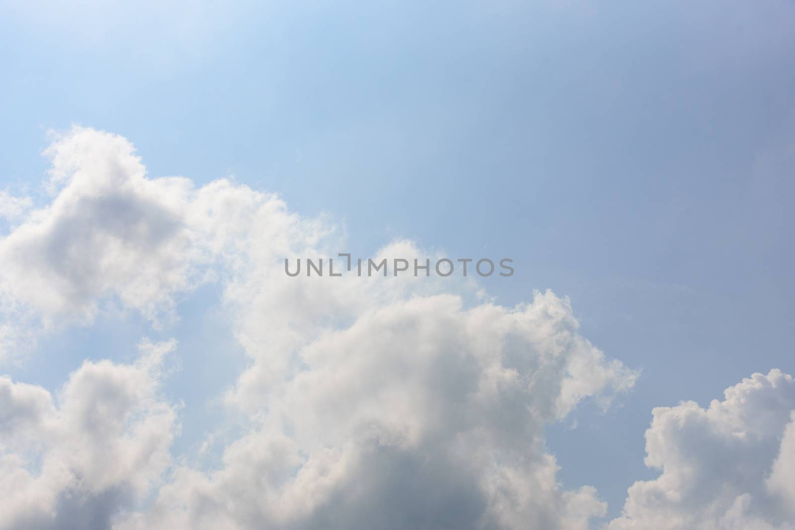 The nature of blue sky with cloud in the morning. by animagesdesign