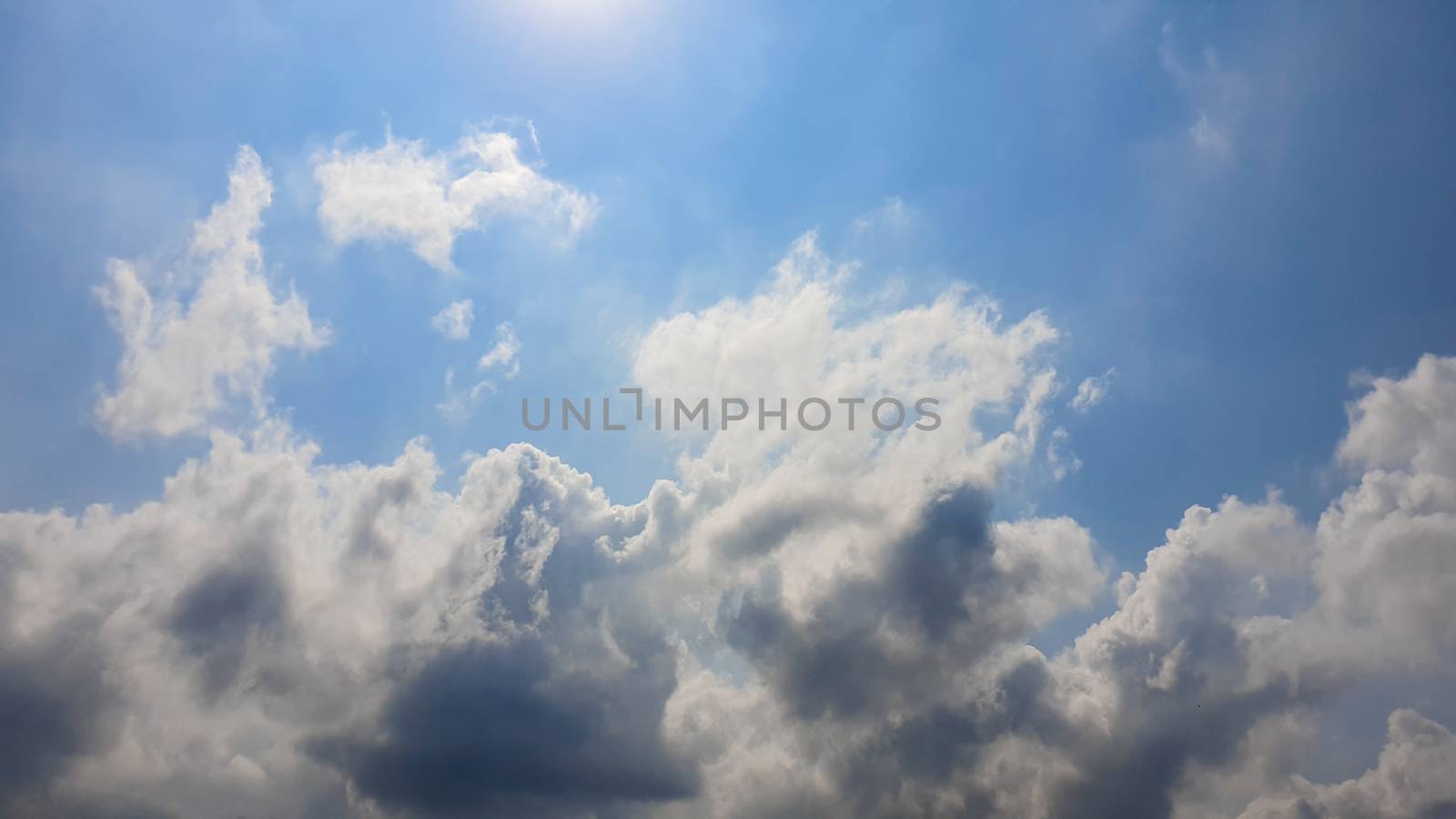 The nature of blue sky with cloud in the morning. by animagesdesign