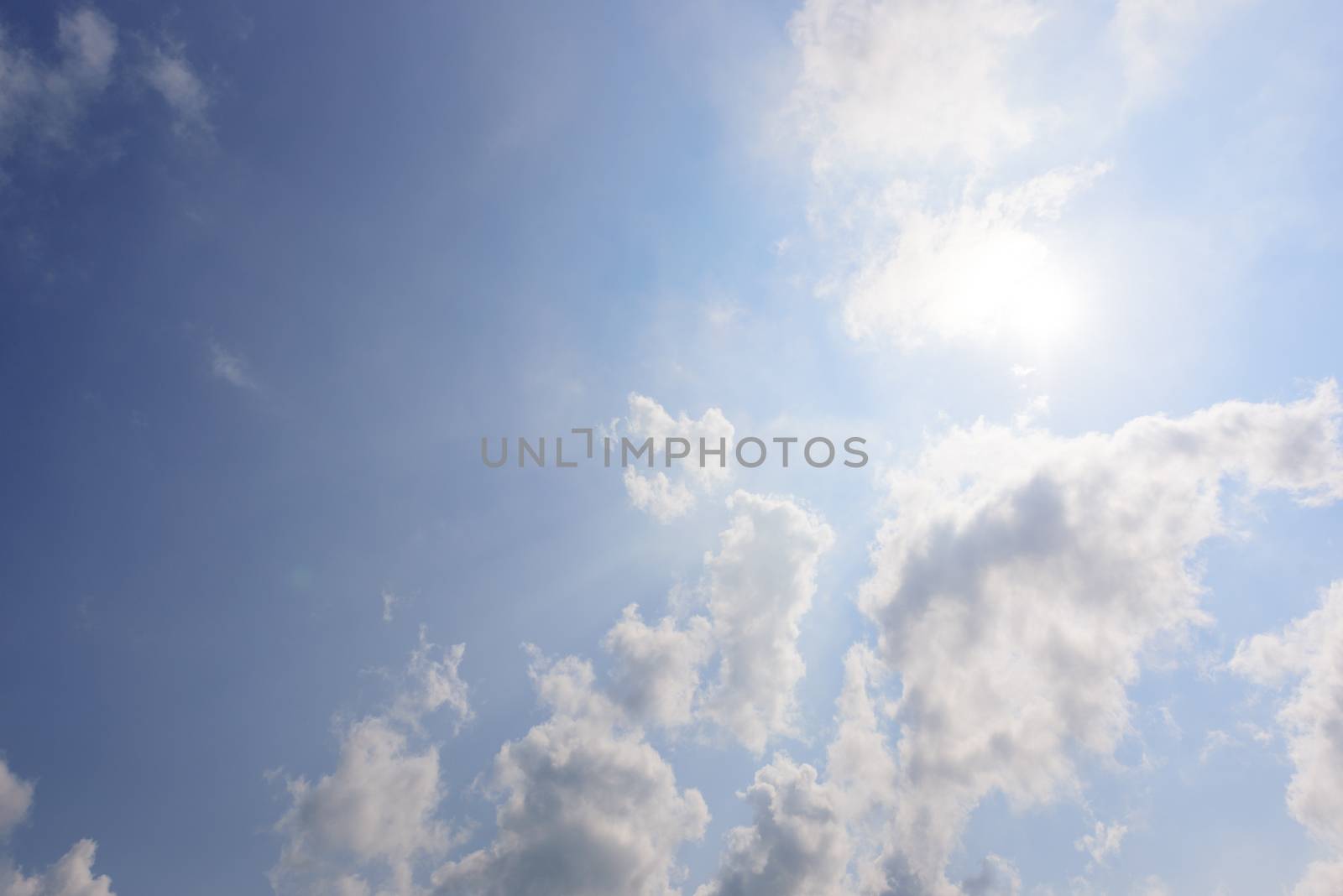 The nature of blue sky with cloud in the morning.