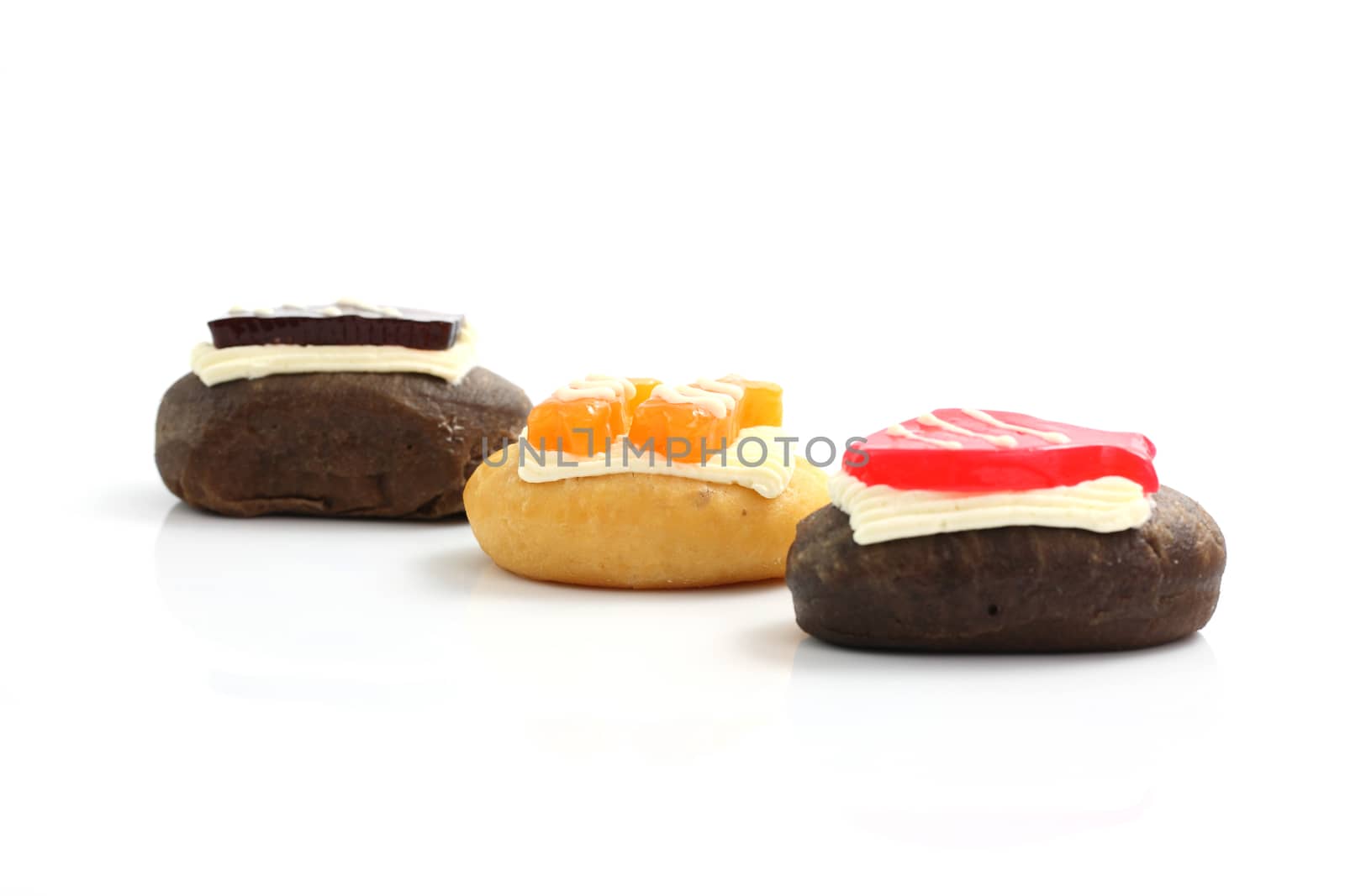 Donut sushi isolated in white background by piyato