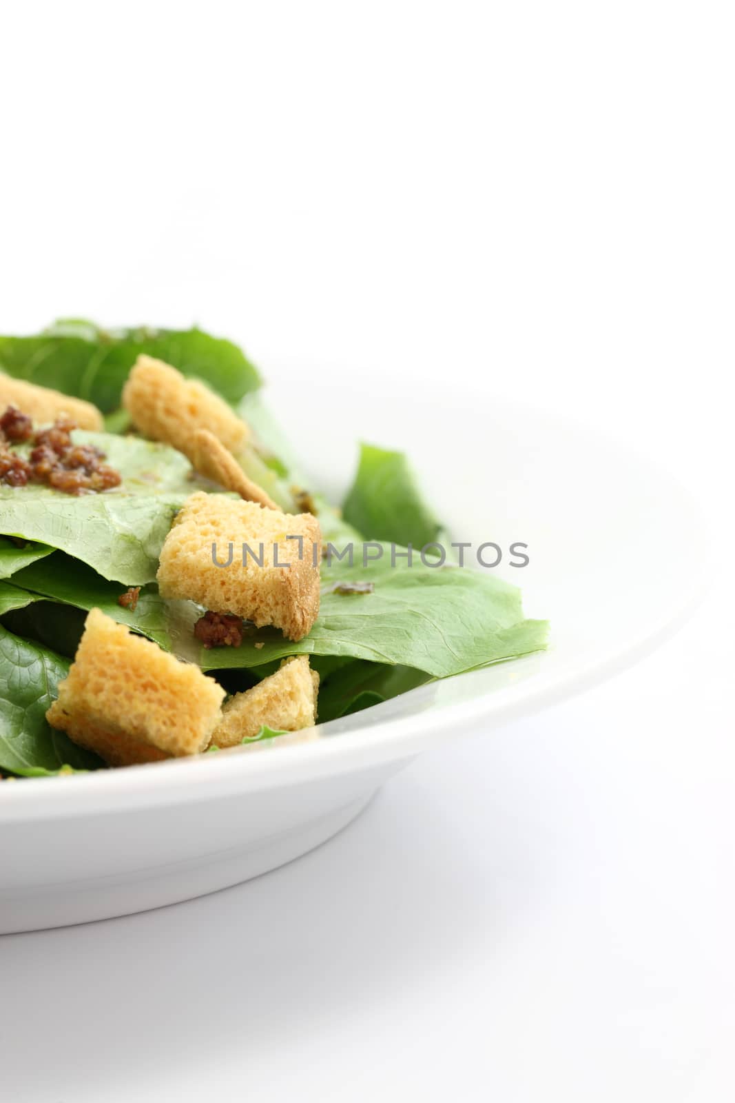Salad isolated in white background by piyato