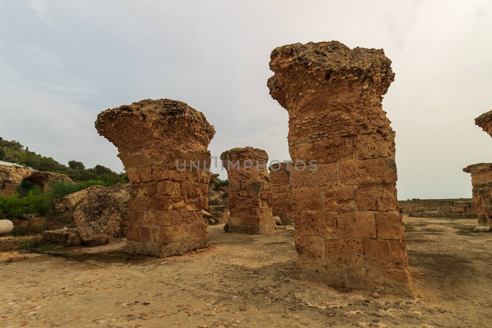 Ancient ruins of baths at tunisia, Carthage. Anthony terms.