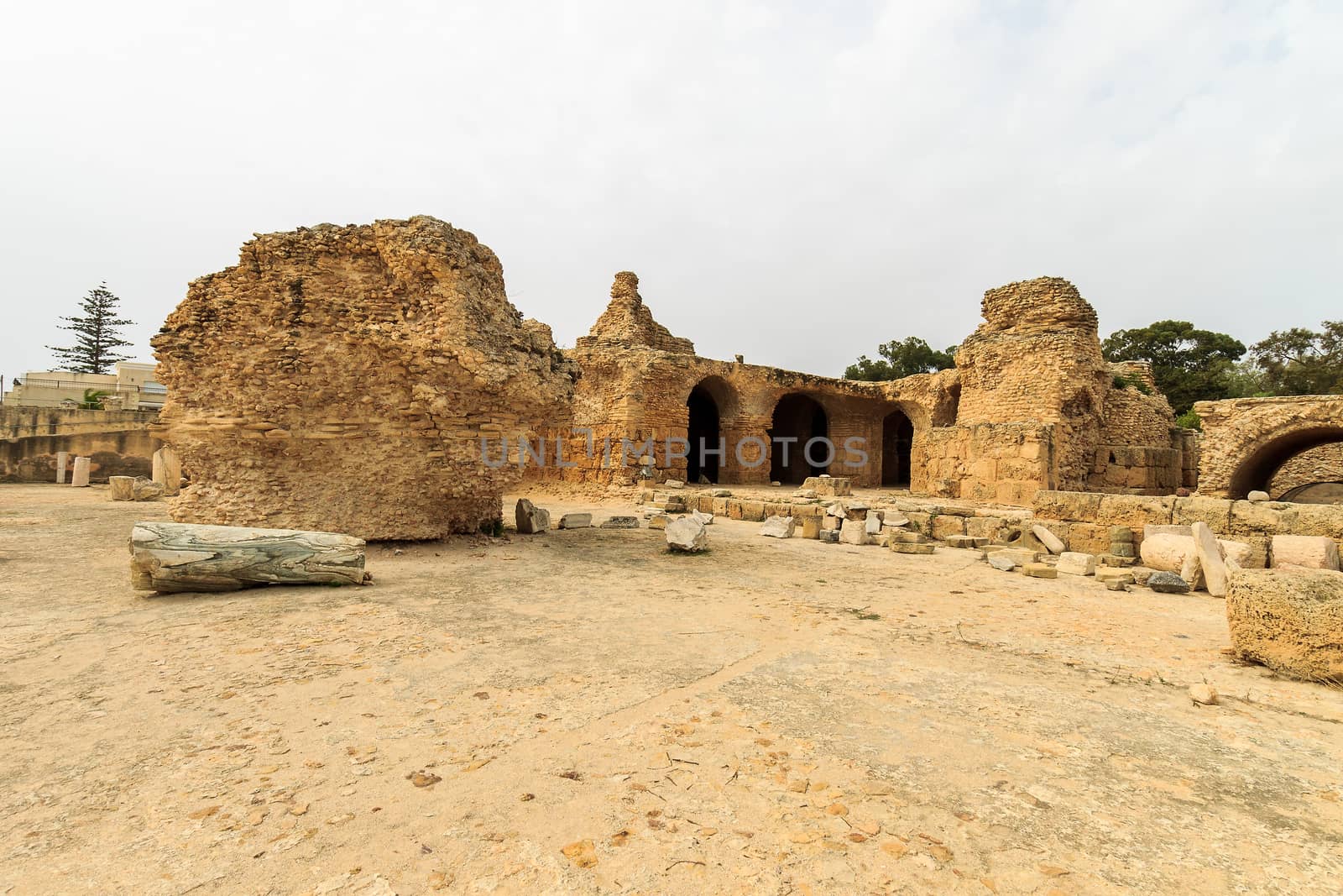 Ancient ruins of baths at tunisia, Carthage. Anthony terms.