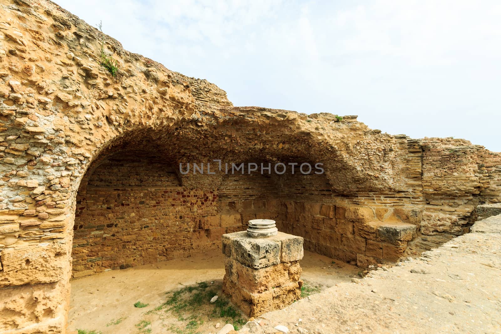 Ancient ruins of baths at tunisia, Carthage. Anthony terms.