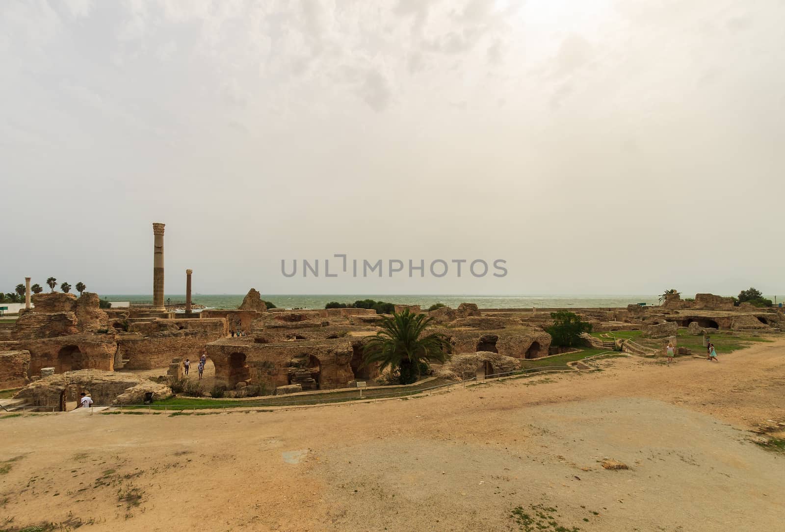 Ancient ruins of baths at tunisia, Carthage. Anthony terms.