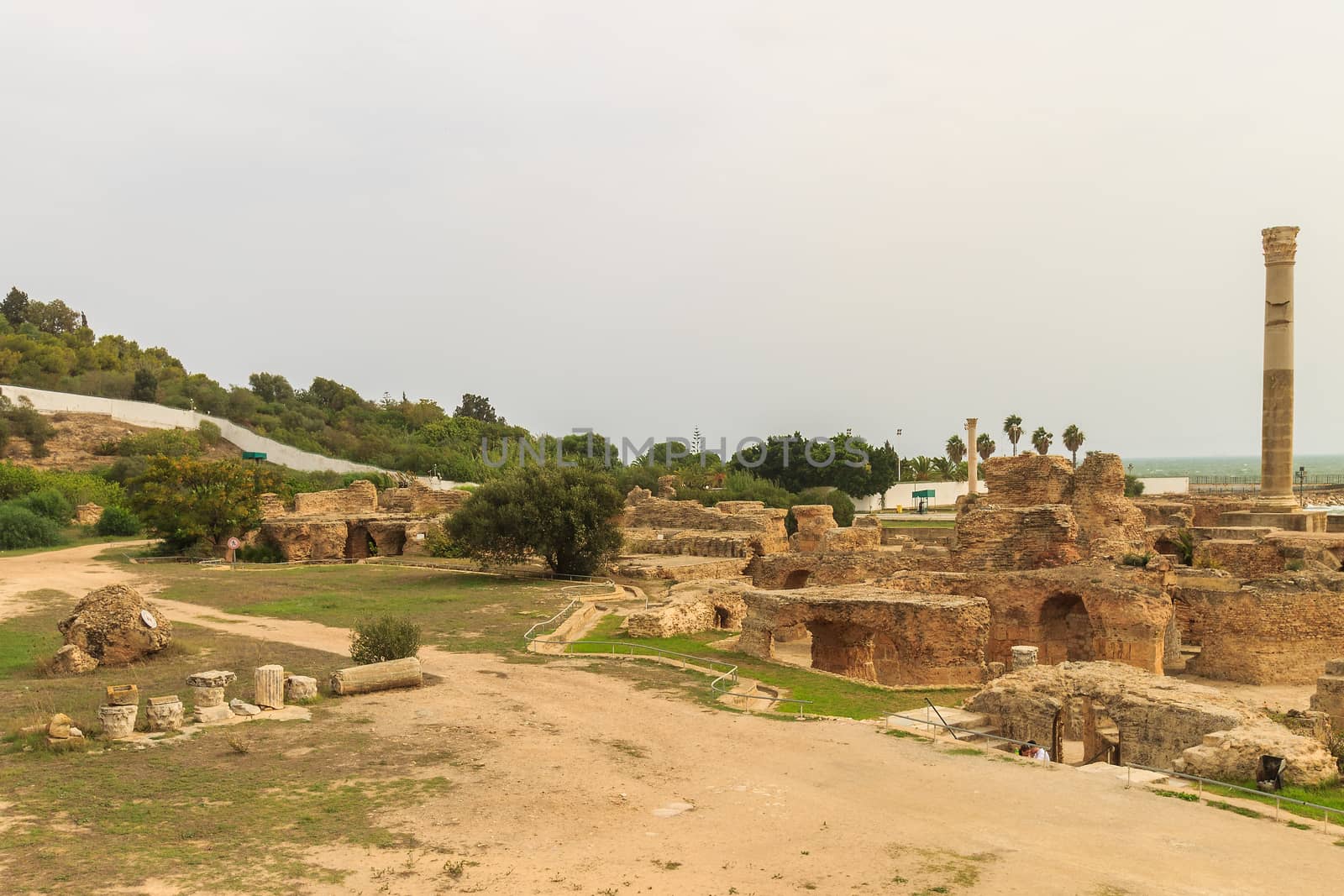 Ancient ruins of baths at tunisia, Carthage. Anthony terms.