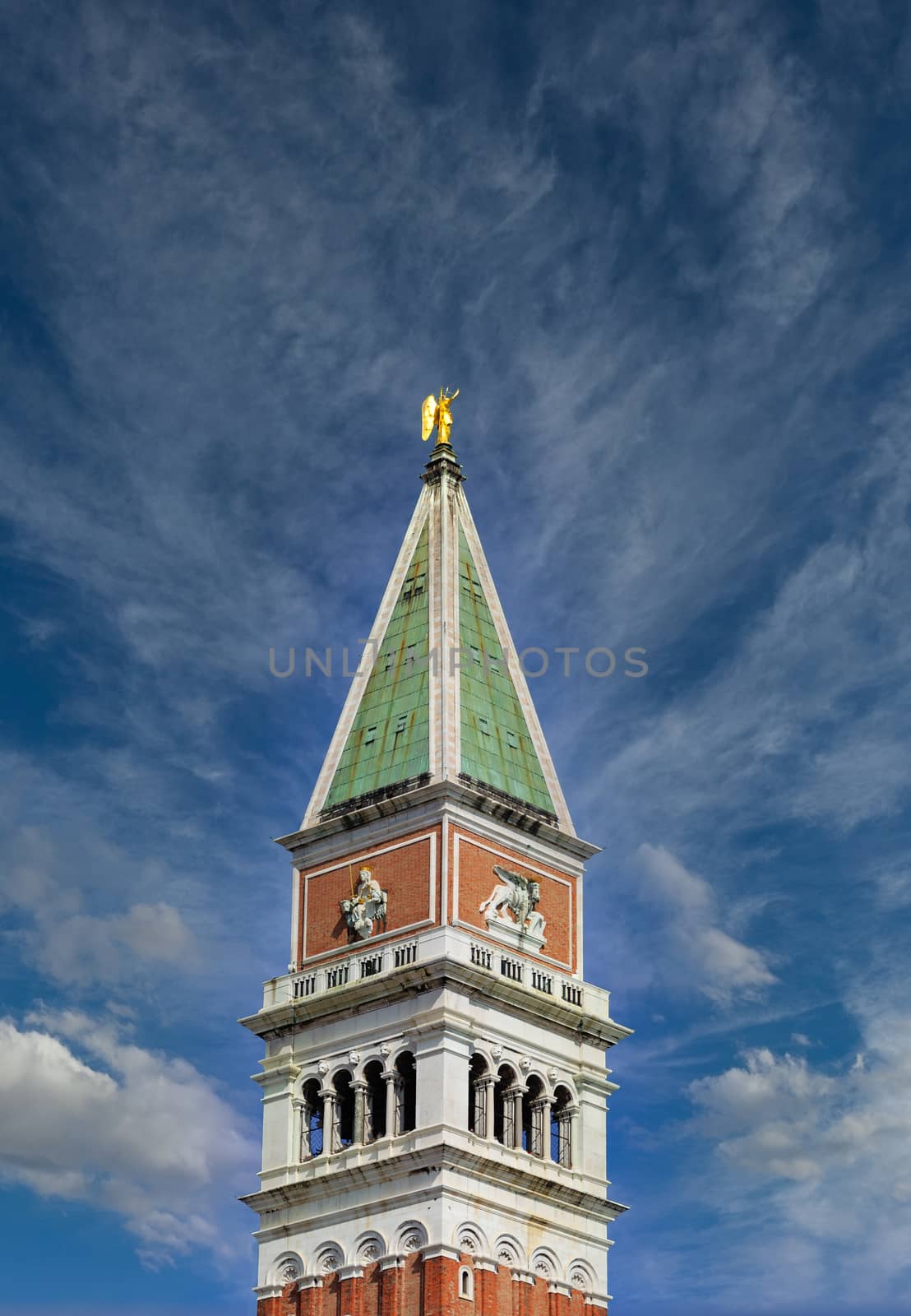 Venice's Saint Marks Bell Tower Against a Nice Sky