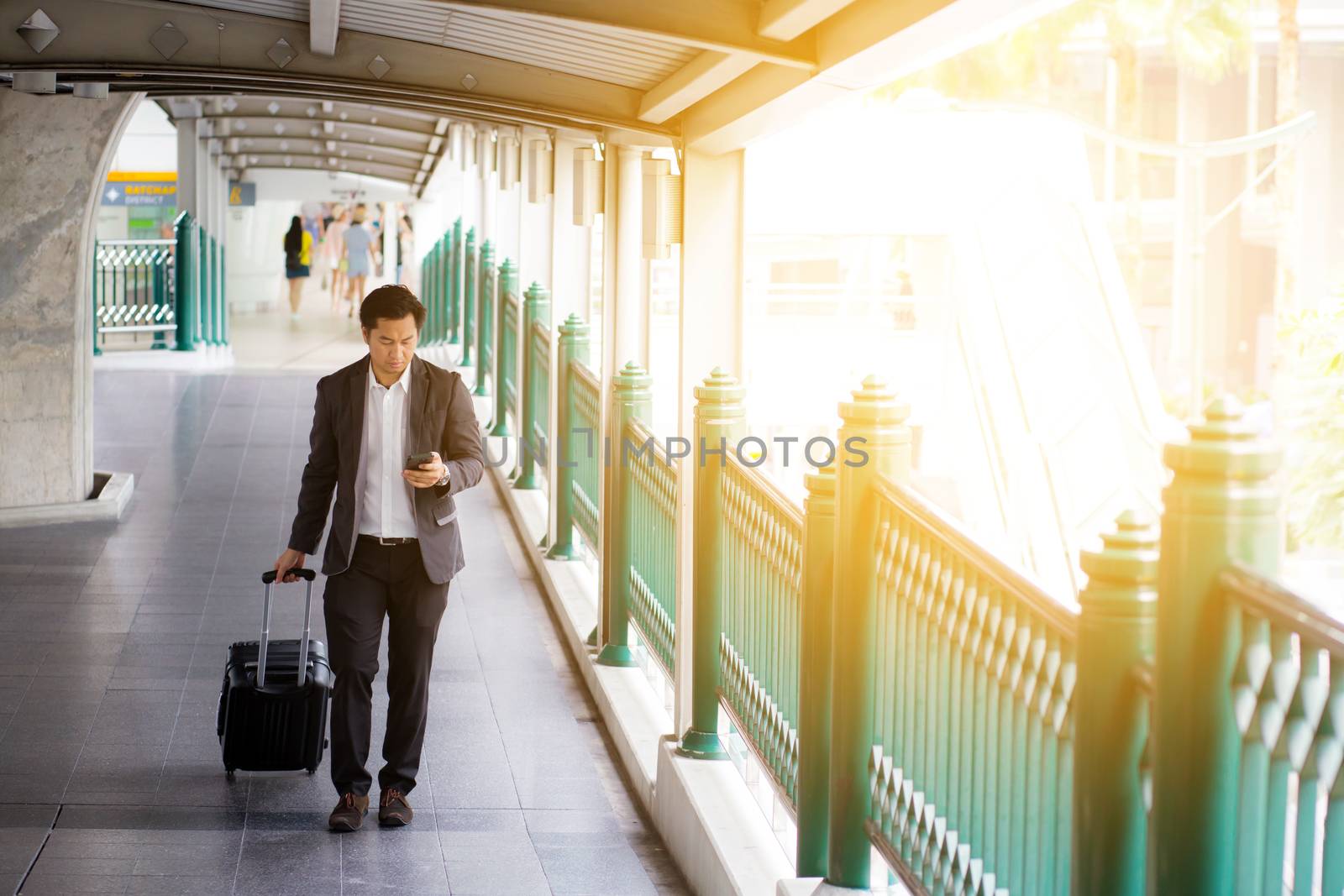 Businessman traveler journey business travel.