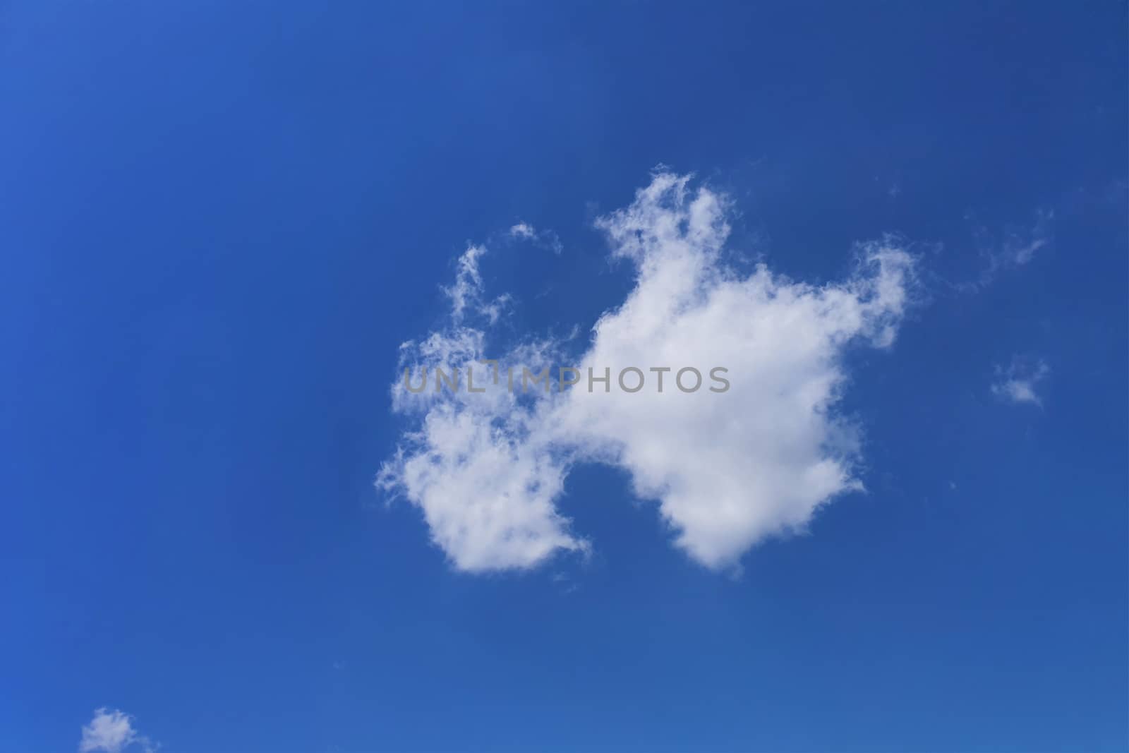 white clouds on blue sky background, design elements