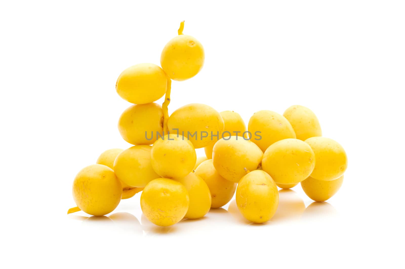 Date palm fresh on white background