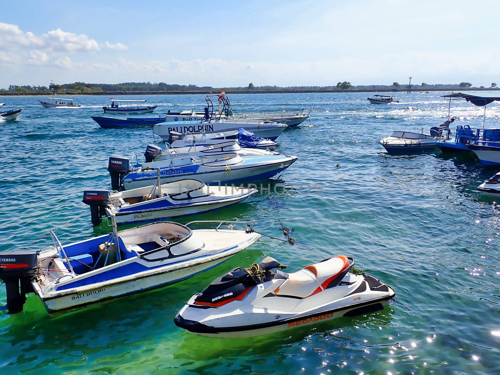 Bali, Indonesia - July 11, 2020 : Bali Water sports vehicle and tourism package in Indonesia