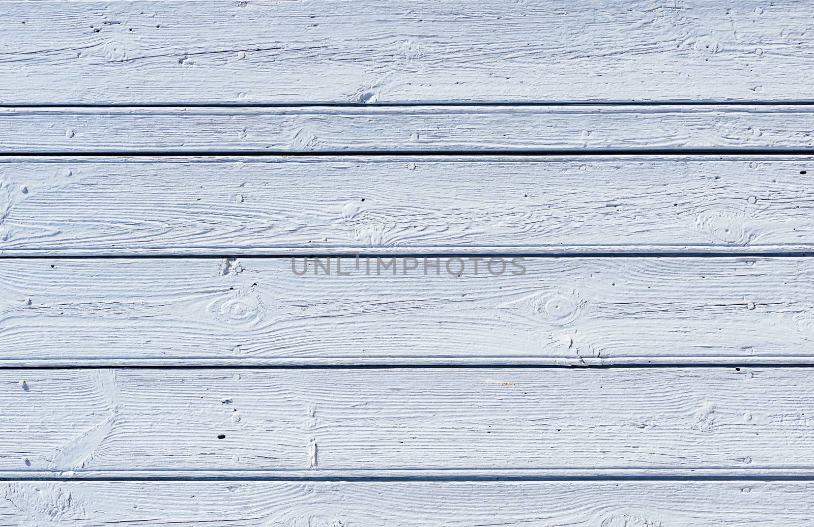 Blue painted wooden planks background texture with copy space