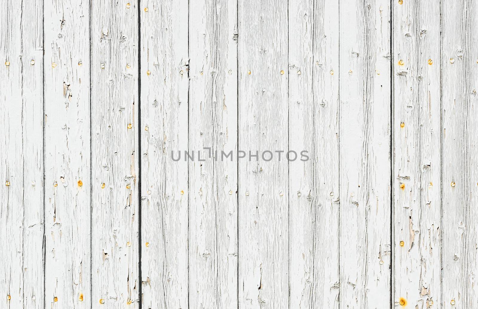 Old white painted wood for background texture with copy space