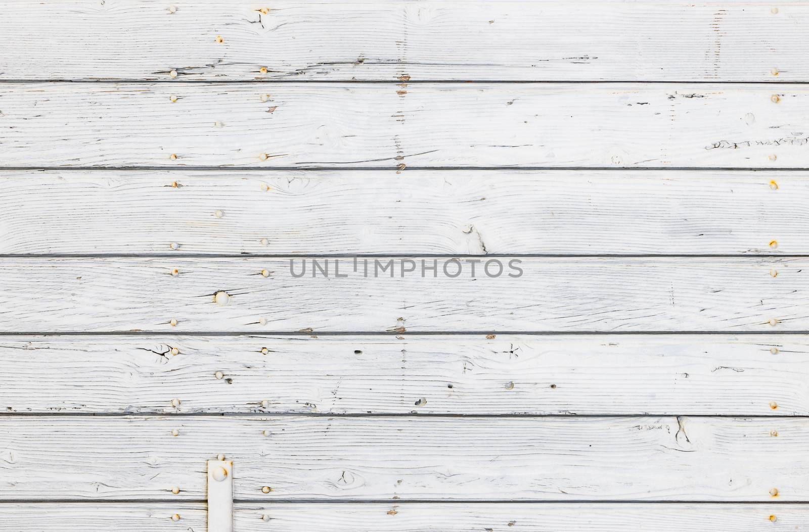 Old white painted wood for background texture