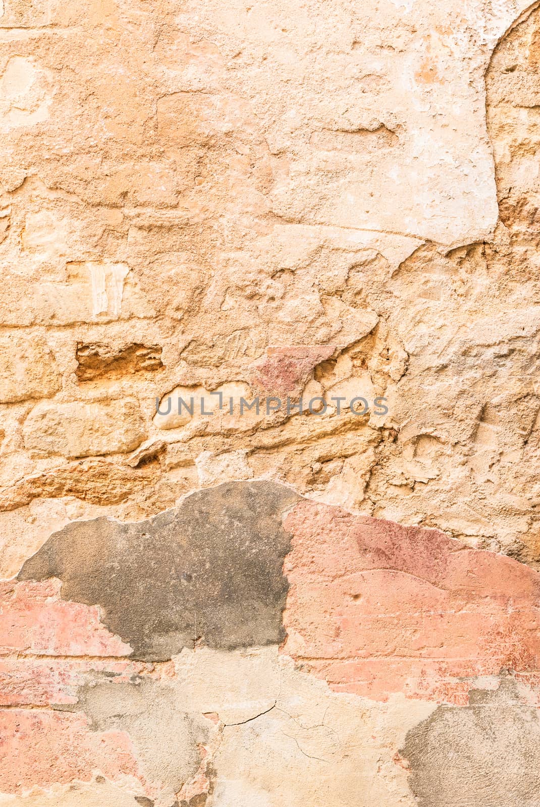 Vintage rustic damaged wall backdrop texture, close-up