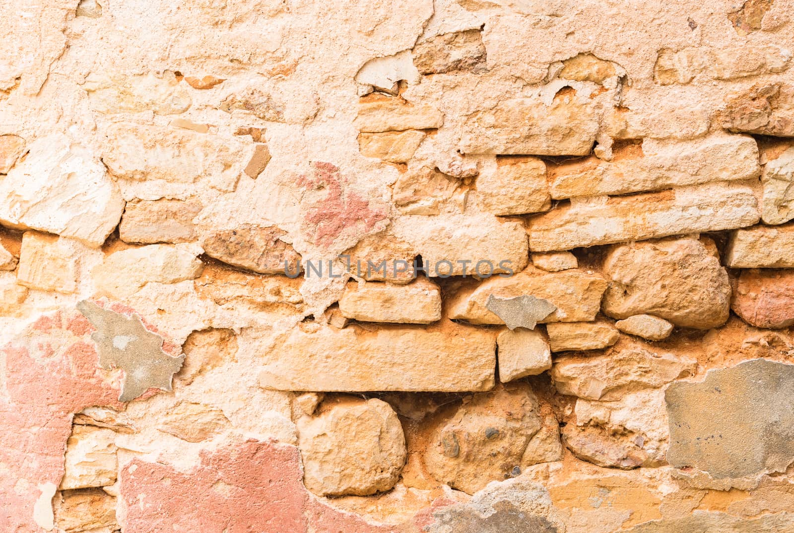 Vintage rustic damaged wall backdrop texture, close-up