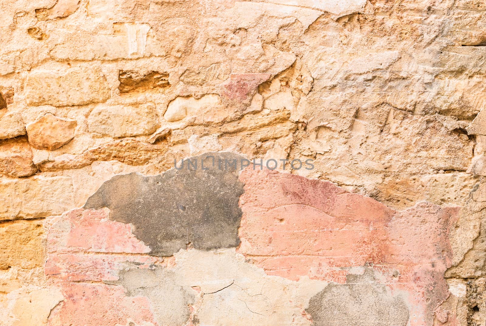 Vintage rustic damaged wall backdrop texture, close-up