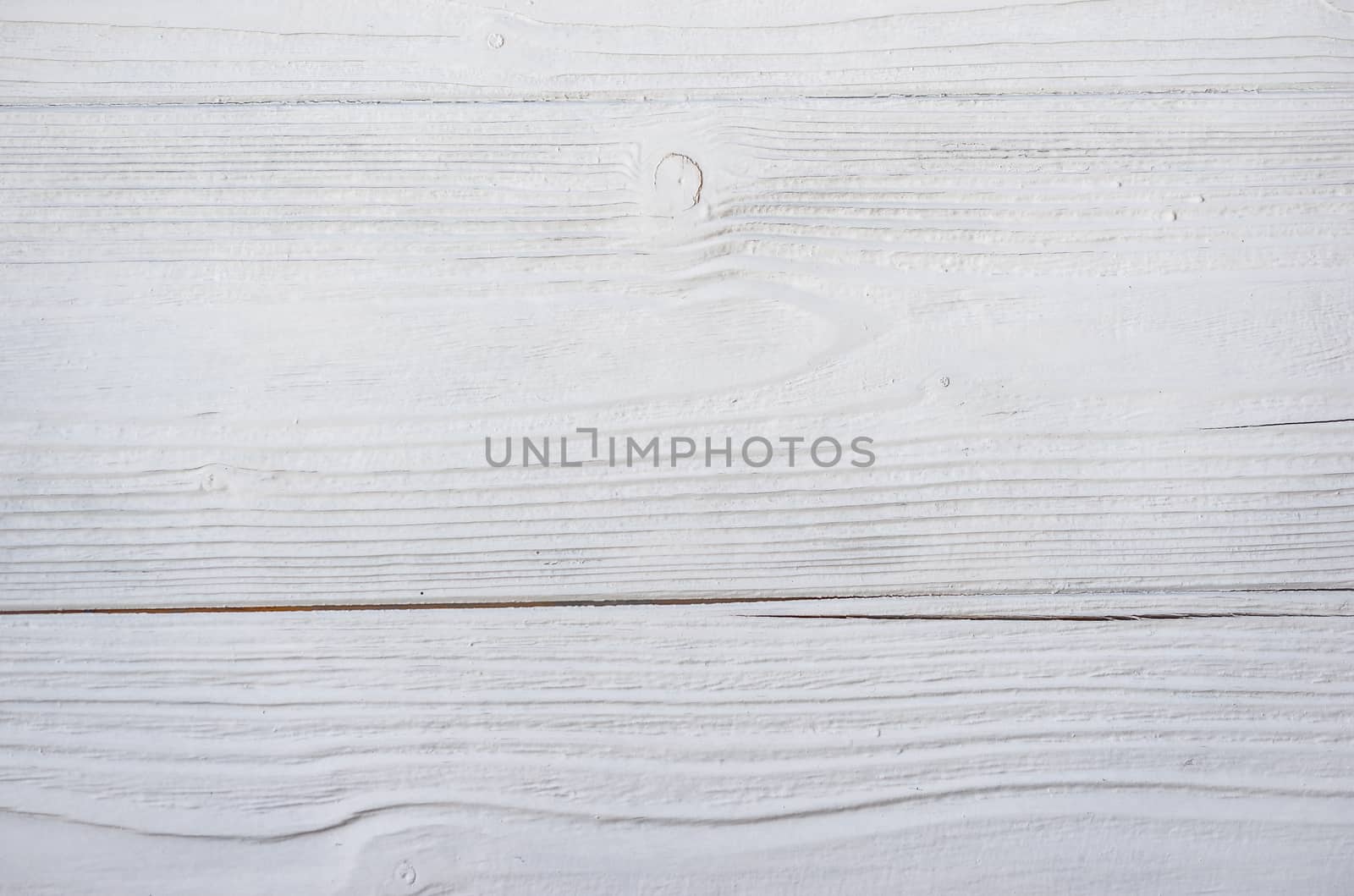 Empty white wooden table background texture, top view

