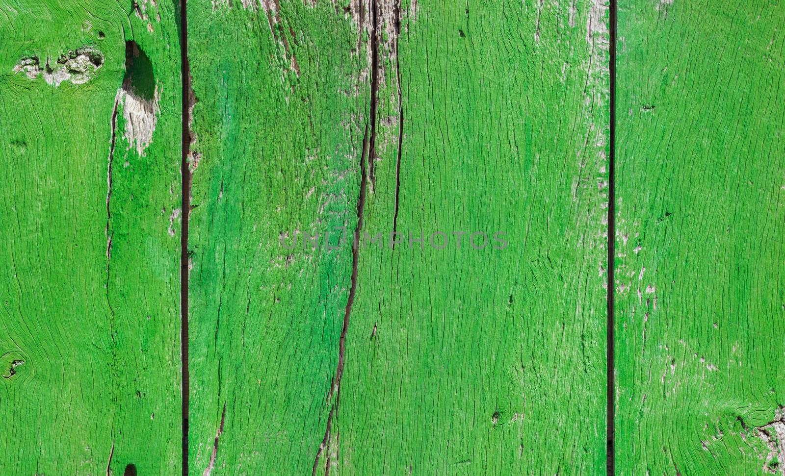 Vintage green colored wooden planks background texture 