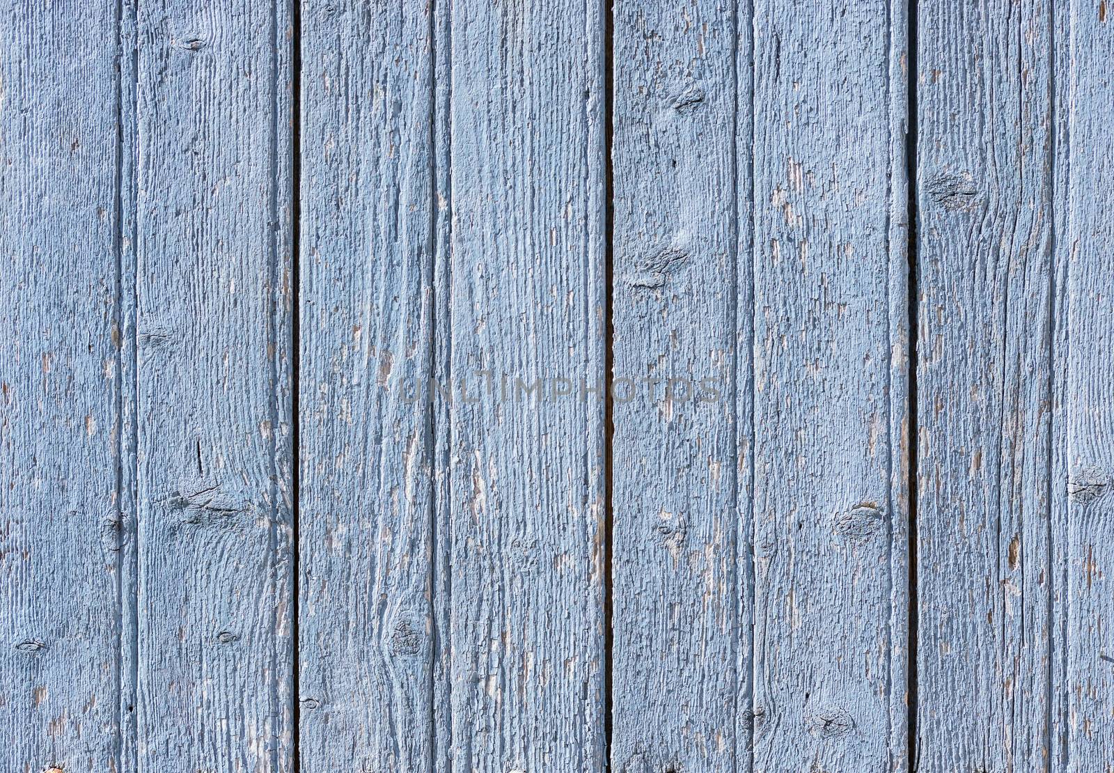 Rustic blue colored wood background texture with copy space