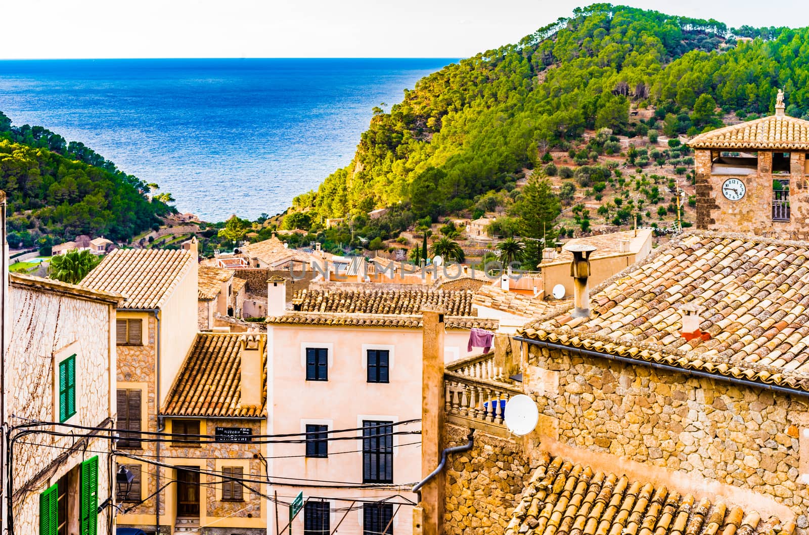Idyllic old mediterranean village at the coast on Majorca island