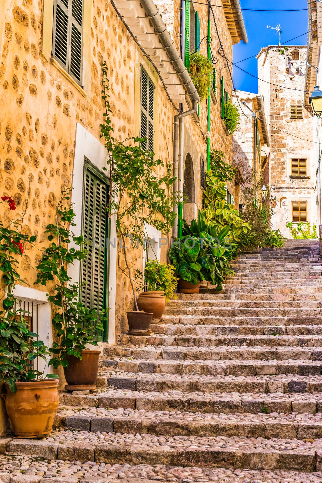 Famous village of Fornalutx on Majorca, Spain Balearic Islands