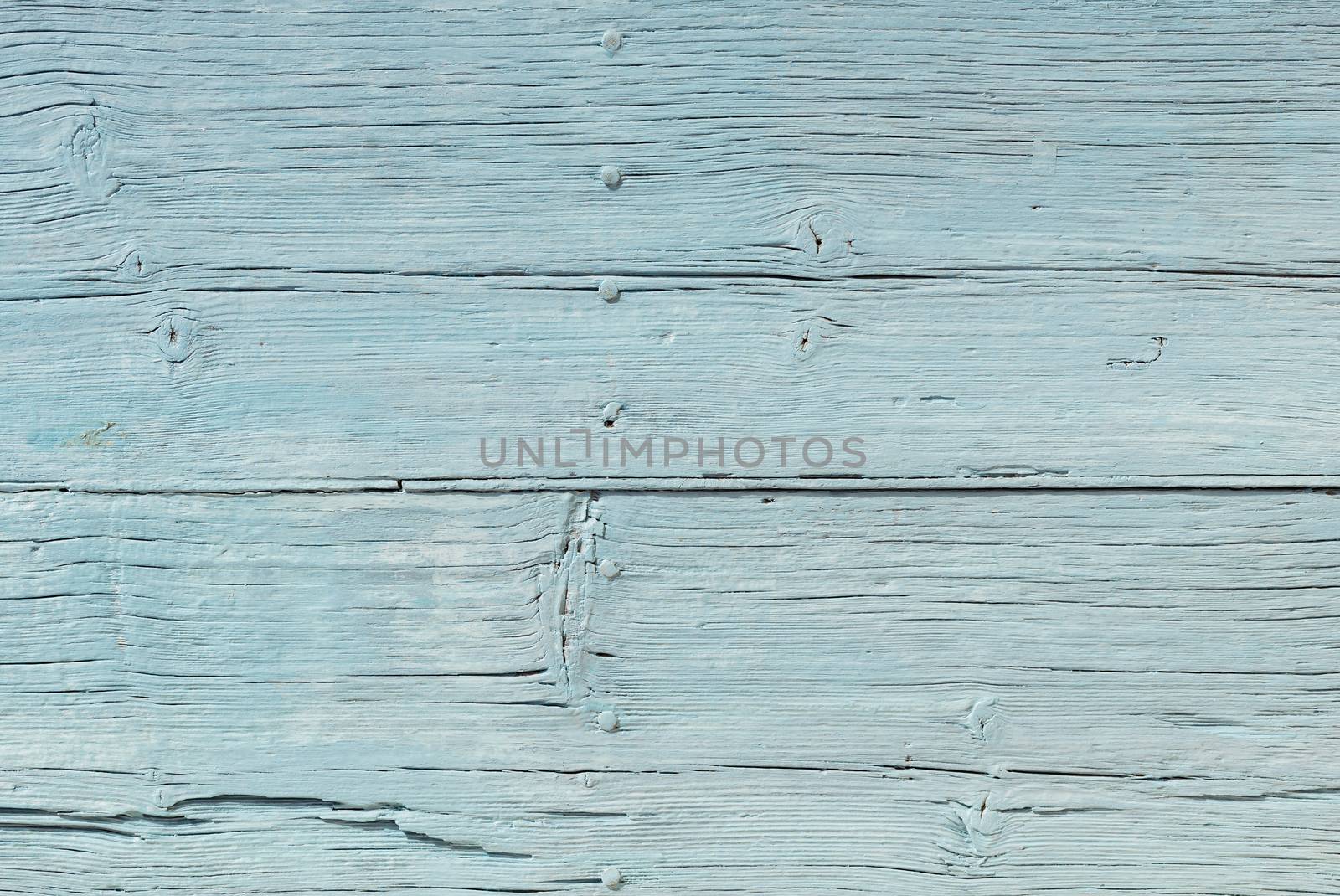 Blue painted wooden planks background texture with copy space