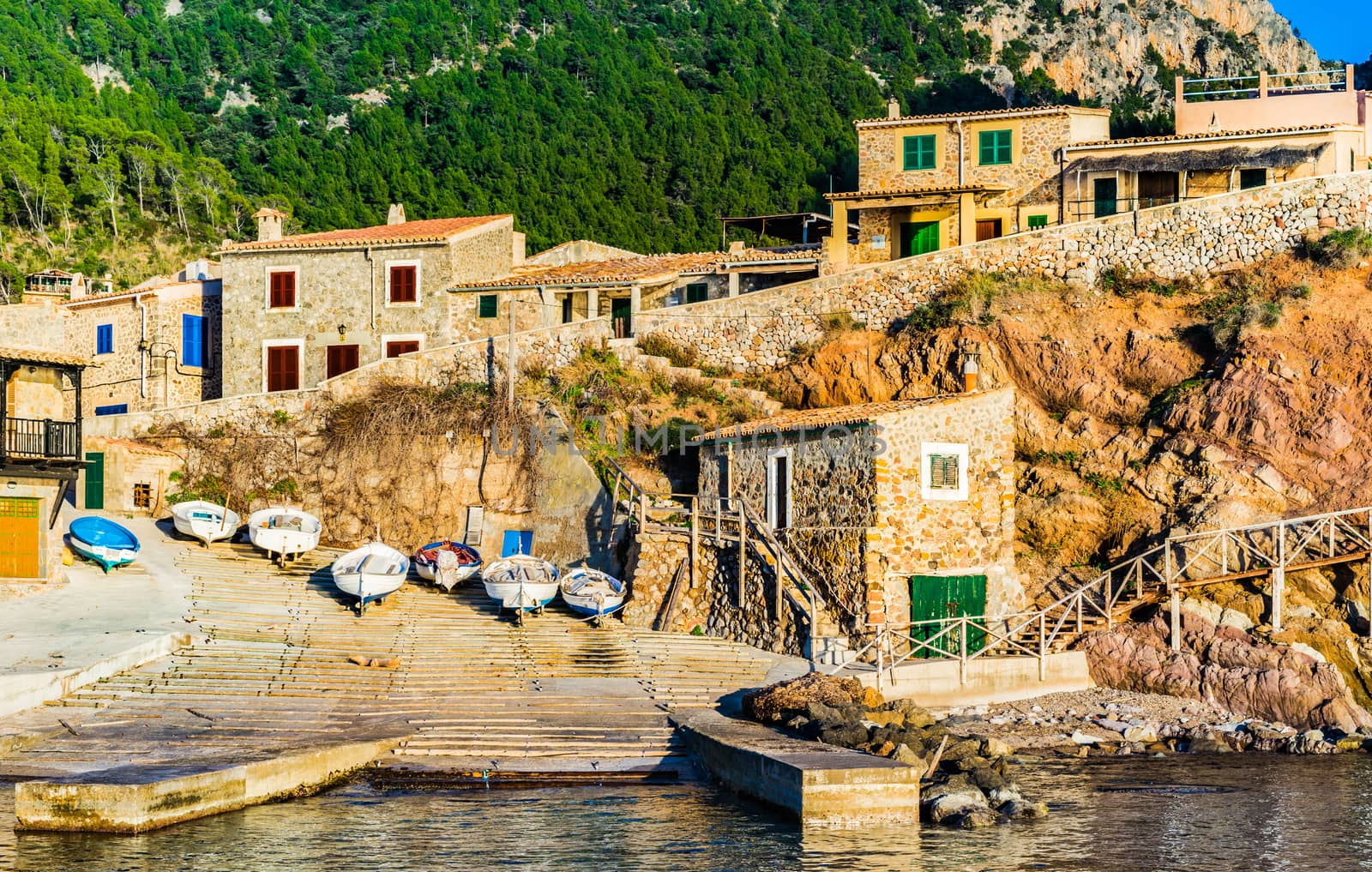 Port of Valldemossa on Majorca island, Spain Mediterranean Sea, Balearic islands
