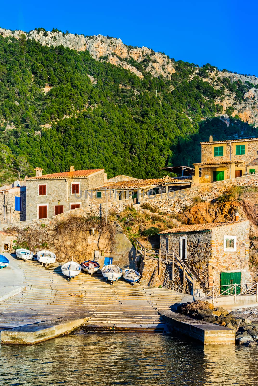 Port of Valldemossa on Mallorca island, Spain Mediterranean Sea