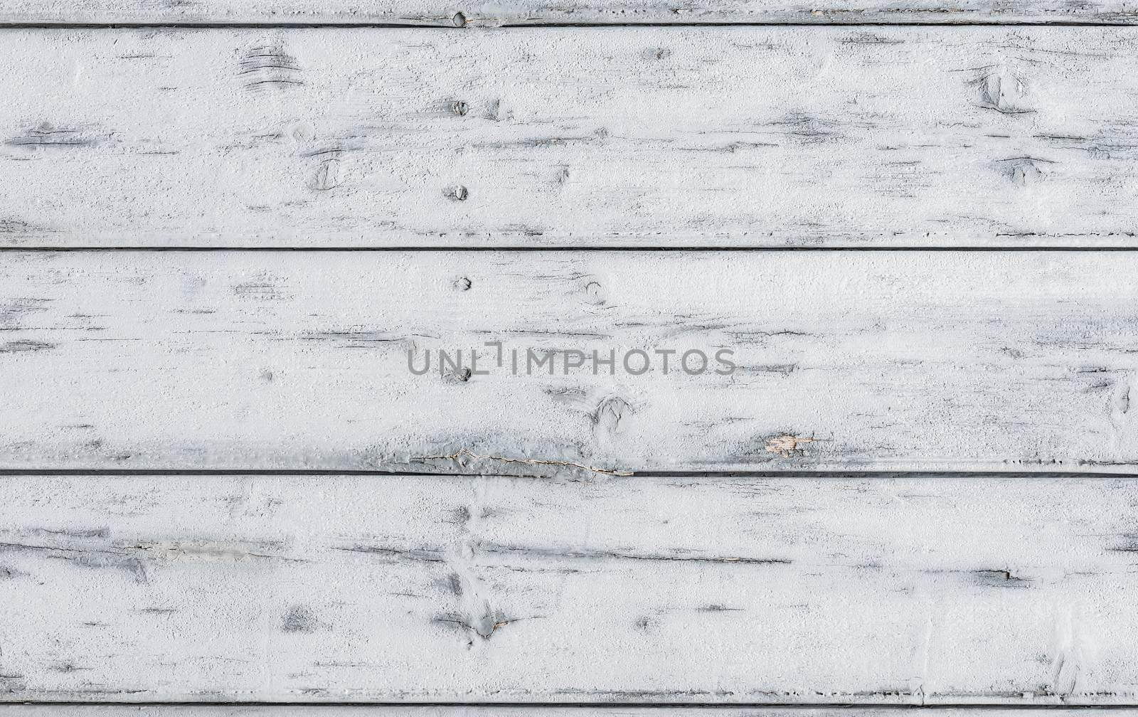 Rustic white and grey painted wooden planks for background texture