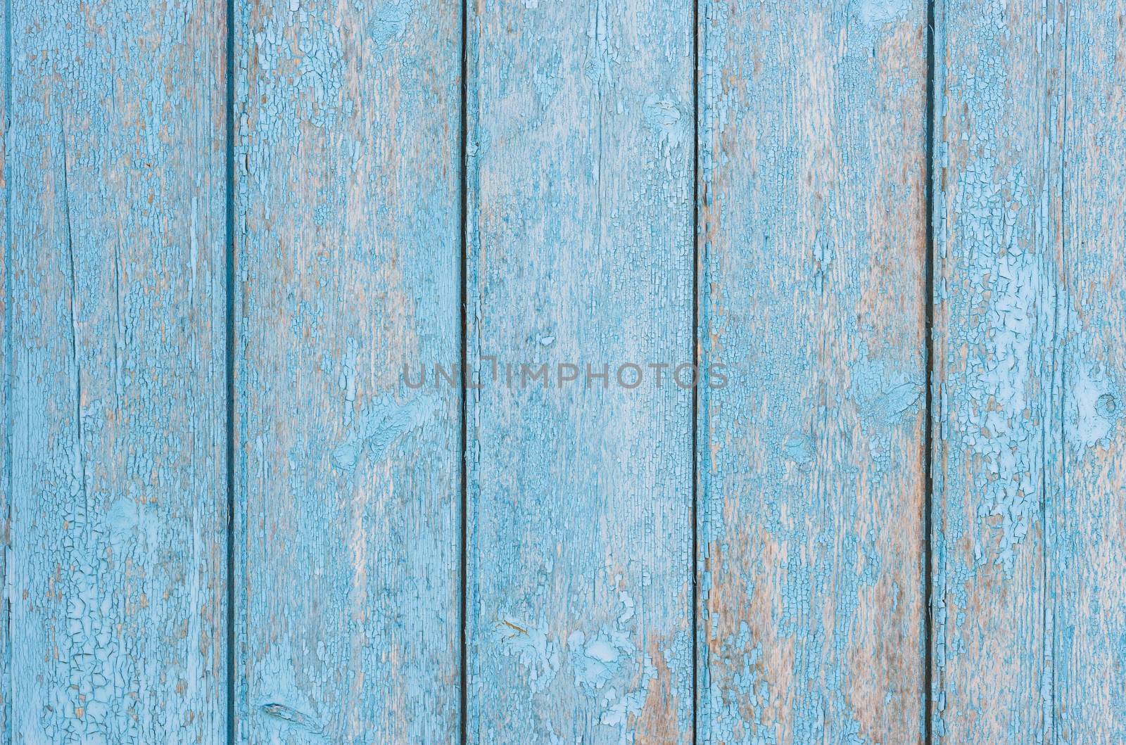 Rustic blue colored wood background texture with copy space