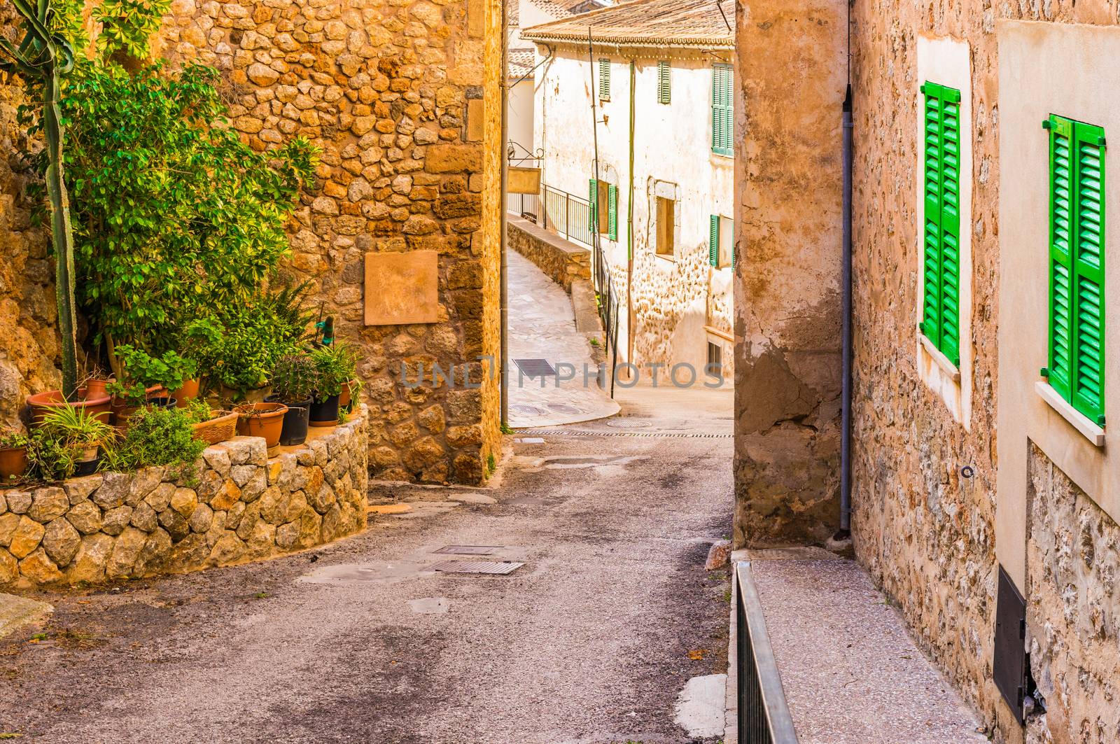 Mediterranean village Banyalbufar on Mallorca, Spain Balearic islands