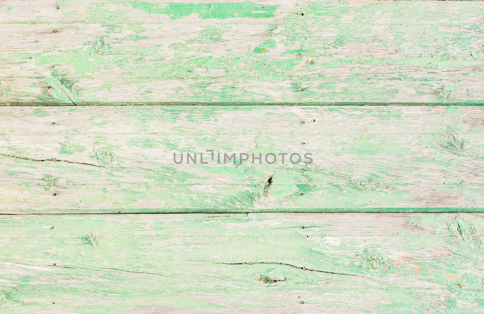 Old rustic green colored wood backdrop texture with copy space