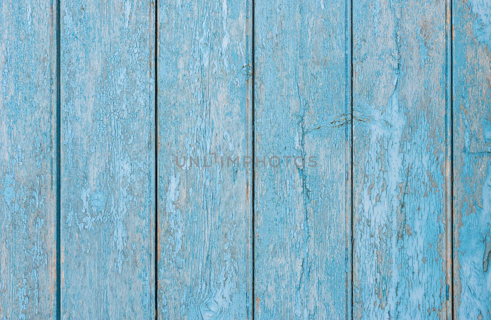 Old blue painted wood background texture with copy space